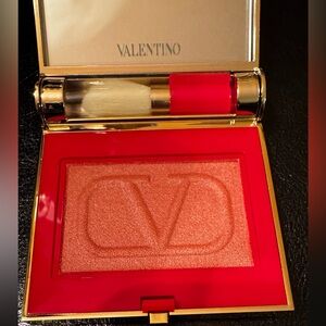 Valentino Red and Gold Blush Compact - shade 04 “sweet rebel”